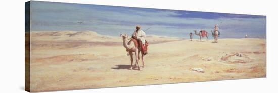 Arabs in the Desert-Frederick Goodall-Stretched Canvas