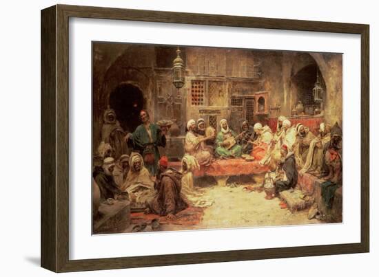 Arabs Making Music in an Interior-Jose Benlliure Y Gil-Framed Giclee Print