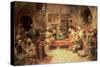 Arabs Making Music in an Interior-Jose Benlliure Y Gil-Stretched Canvas
