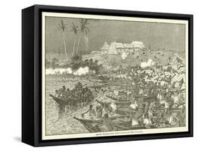 Arabs Massacring Manyuemas on the Lualaba-null-Framed Stretched Canvas