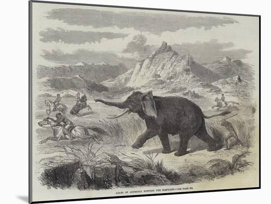 Arabs of Abyssinia Hunting the Elephant-null-Mounted Giclee Print