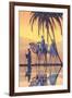 Arabs on Camels Along the Nile-null-Framed Art Print