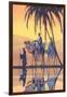 Arabs on Camels Along the Nile-null-Framed Art Print