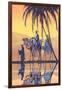 Arabs on Camels Along the Nile-null-Framed Art Print