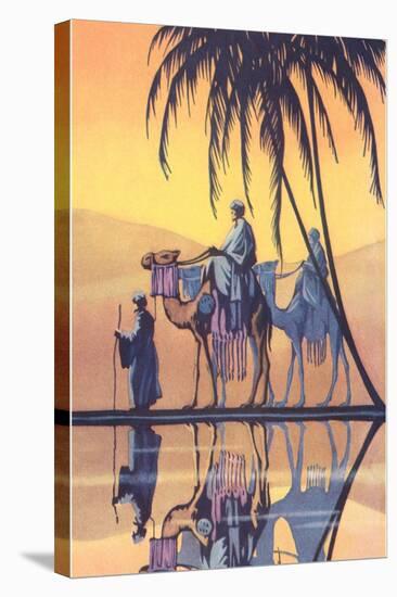 Arabs on Camels Along the Nile-null-Stretched Canvas