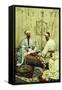 Arabs Playing Backgammon in an Interior-Giulio Rosati-Framed Stretched Canvas