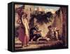 Arabs Playing Chess, 1847-49-Eugene Delacroix-Framed Stretched Canvas