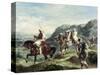 Arabs Traveling-Eugene Delacroix-Stretched Canvas