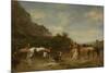 Arabs Watering their Horses, 1872 (Oil on Panel)-Eugene Fromentin-Mounted Giclee Print