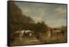 Arabs Watering their Horses, 1872 (Oil on Panel)-Eugene Fromentin-Framed Stretched Canvas