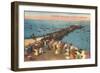 Aracachon, Pier and Beach, France-null-Framed Art Print