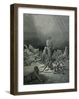 Arachne, from the 12th Canto of Dante's "Purgatory"-Gustave Doré-Framed Giclee Print