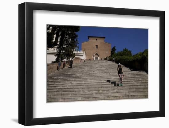 Aracoeli Staircase and Church of Santa Maria in Aracoeli-Peter Barritt-Framed Photographic Print