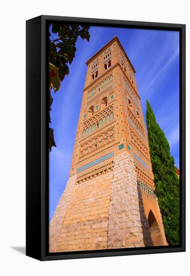 Aragon Teruel Torre De San Martin Mudejar UNESCO Heritage in Spain-holbox-Framed Stretched Canvas