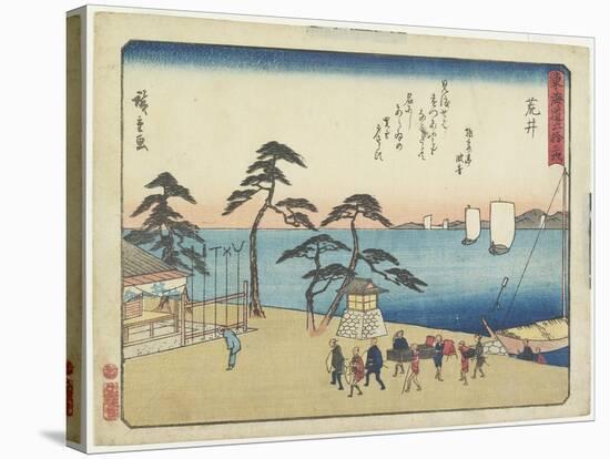 Arai, 1837-1844-Utagawa Hiroshige-Stretched Canvas