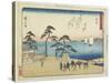 Arai, 1837-1844-Utagawa Hiroshige-Stretched Canvas