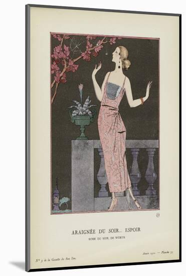 Araignee-Georges Barbier-Mounted Art Print