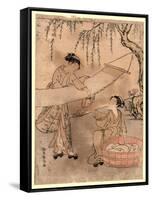 Araihari-Suzuki Harunobu-Framed Stretched Canvas