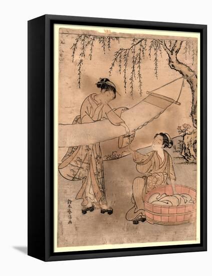 Araihari-Suzuki Harunobu-Framed Stretched Canvas