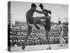 Arann Reongchai and Prasong Chaimeeboon Beginning a Match of a Muay Thai Boxinig-Jack Birns-Stretched Canvas