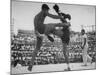 Arann Reongchai and Prasong Chaimeeboon Beginning a Match of a Muay Thai Boxinig-Jack Birns-Mounted Photographic Print