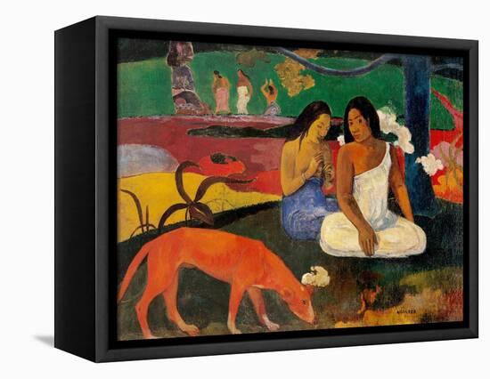 Arara (Jokes)-Paul Gauguin-Framed Stretched Canvas