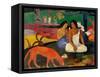 Arara (Jokes)-Paul Gauguin-Framed Stretched Canvas