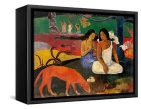 Arara (Jokes)-Paul Gauguin-Framed Stretched Canvas