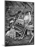 Araucanian Woman Weaving, Chile, 1922-null-Mounted Giclee Print