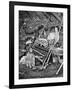 Araucanian Woman Weaving, Chile, 1922-null-Framed Giclee Print