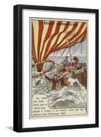 Arban Rescued by Fishermen after His Balloon Crashed in the Adriatic, 1846-null-Framed Giclee Print