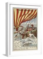 Arban Rescued by Fishermen after His Balloon Crashed in the Adriatic, 1846-null-Framed Giclee Print