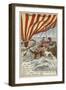 Arban Rescued by Fishermen after His Balloon Crashed in the Adriatic, 1846-null-Framed Premium Giclee Print