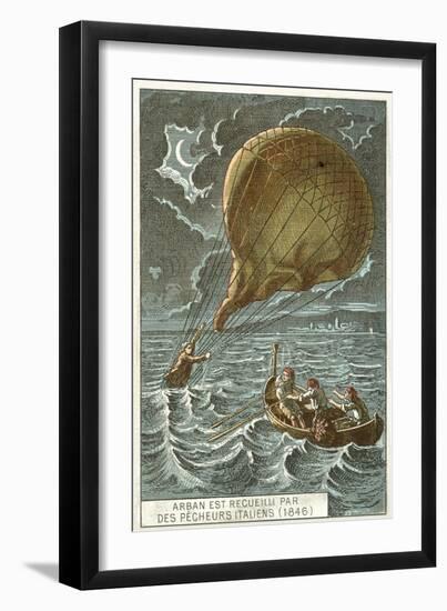 Arban Rescued by Italian Fishermen, 1846-null-Framed Giclee Print