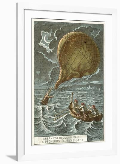 Arban Rescued by Italian Fishermen, 1846-null-Framed Giclee Print