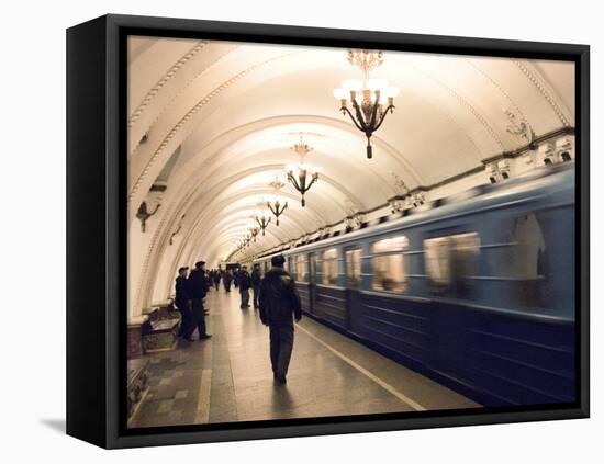 Arbatskaya Metro Station, Moscow, Russia, Europe-Lawrence Graham-Framed Stretched Canvas