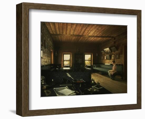 Arbeitszimmer Im Haus in Ostrowki, dem Landgut Von N.P.Miljukow, 1844-Grigorij Wassiljew Soroko-Framed Giclee Print