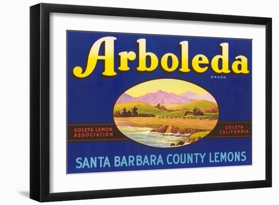 Arboleda Lemon Label-null-Framed Art Print