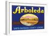 Arboleda Lemon Label-null-Framed Art Print