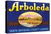 Arboleda Lemon Label-null-Stretched Canvas