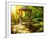 Arbor in Autumnal Park. Landscaping-Subbotina Anna-Framed Photographic Print