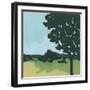 Arbor Silhouette II-June Vess-Framed Art Print