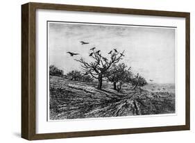 Arbre a Corbeaux, 1840-1875-Charles François Daubigny-Framed Giclee Print