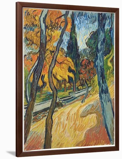 Arbres dans le jardin de l'asile, 1889-Vincent van Gogh-Framed Giclee Print