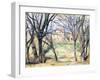 Arbres et maisons-Paul Cézanne-Framed Giclee Print