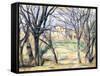 Arbres et maisons-Paul Cézanne-Framed Stretched Canvas