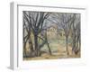 Arbres et maisons-Paul Cézanne-Framed Giclee Print