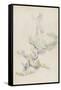 Arbres et rochers-Paul Cézanne-Framed Stretched Canvas