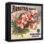 Arbutus Brand - California - Citrus Crate Label-Lantern Press-Framed Stretched Canvas