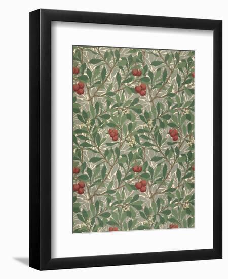 Arbutus Wallpaper Design-William Morris-Framed Premium Giclee Print